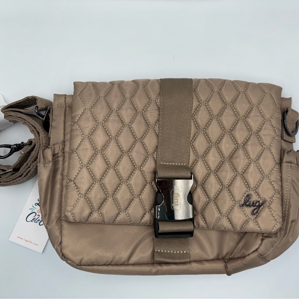 Lug sand taupe harness crossbody